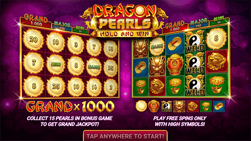 Dragon Pearls Hold and Win PAytable