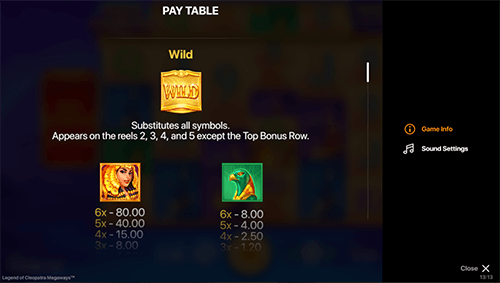 Free Spins Bonus Feature Legend Of Cleopatra Megaways Final Rating