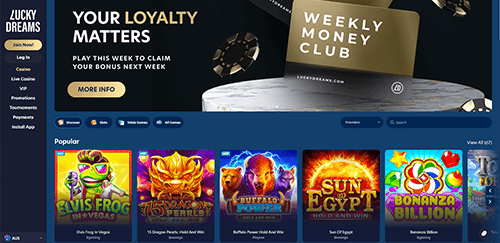 Lucky Dreams Casino Games