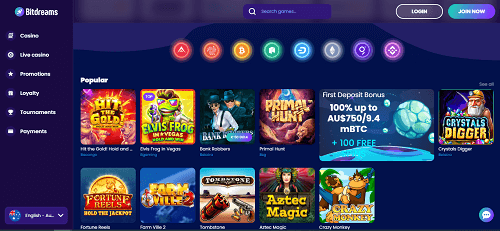 top bitdreams casino games