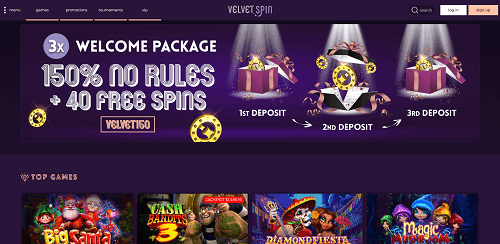 Velvet Spin Casino Games Velvet Spin Casino Lobby