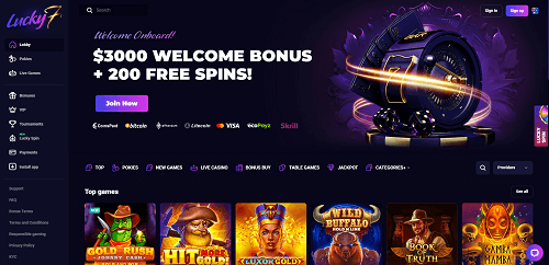 Lucky 7even Online Casino Games Lucky 7even Games Lobby