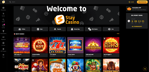 Stay Welcome Bonus - 100% up to $500 & 100 Free Spins Stay Casino Bonuses