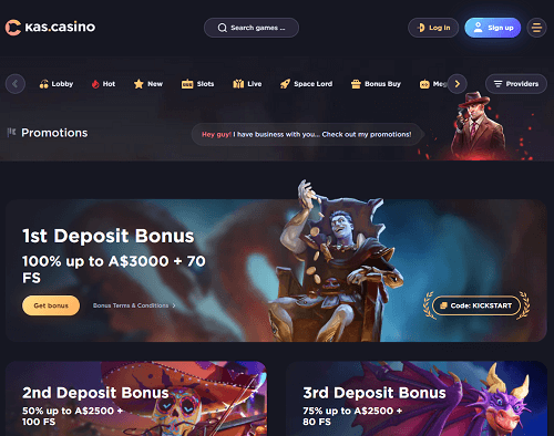 Kas Casino Bonuses Screenshot
