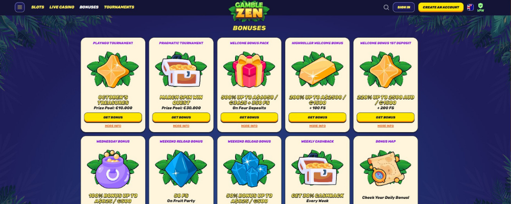 GambleZen Casino Bonuses GambleZen Casino Bonuses