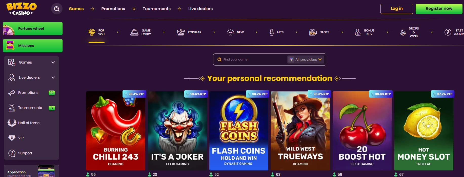 Bizzo Casino games AU Bizzo Casino games AU