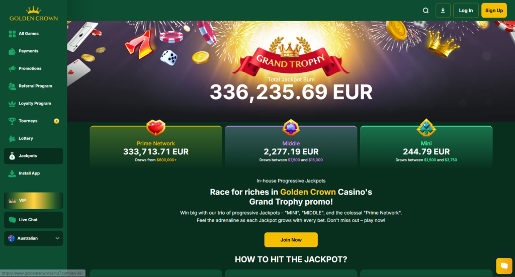 Golden Crown Online Casino Review of Jackpot Prizes Golden Crown Online Casino Review of Jackpot Prizes