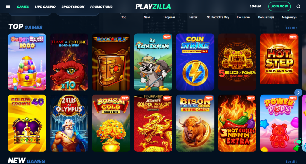 Play Zilla Casino Review Games Screenshot by Crazy Vegas